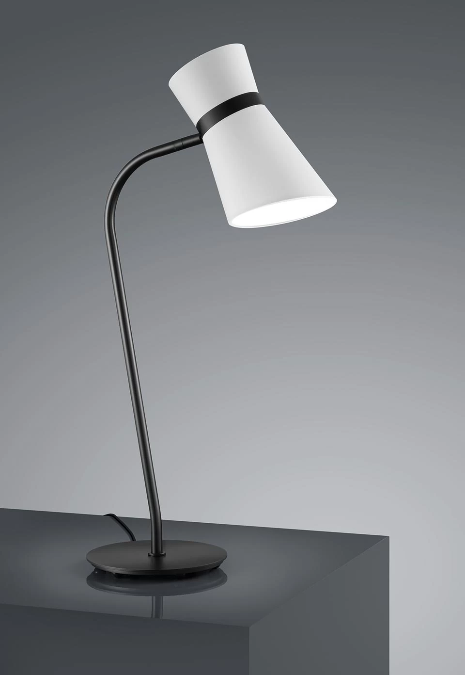 Lampe De Table En Métal Noir Mat