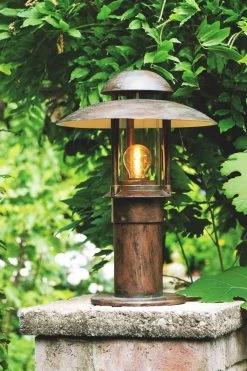 Lampe D'extérieur Cylindrique Toit Double Coupelle