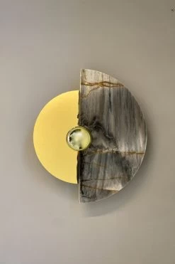 Levante Applique Cadran Solaire Doré Et Onyx Bleu -Lumière D'intérieur lampe marbre 22050007 3R