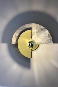 Levante Applique Cadran Solaire Doré Et Onyx Bleu -Lumière D'intérieur lampe marbre 22050007 4R