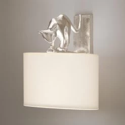 Lili Applique Chat En Bronze Argenté