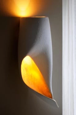 Linea Nature Applique Murale Blanche Intérieur Doré