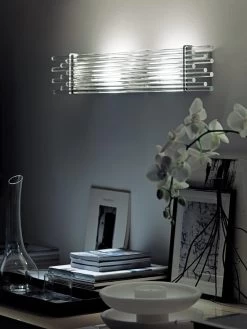 Longue Applique En Verre De Murano Soufflé Bouche Transparent Diadema