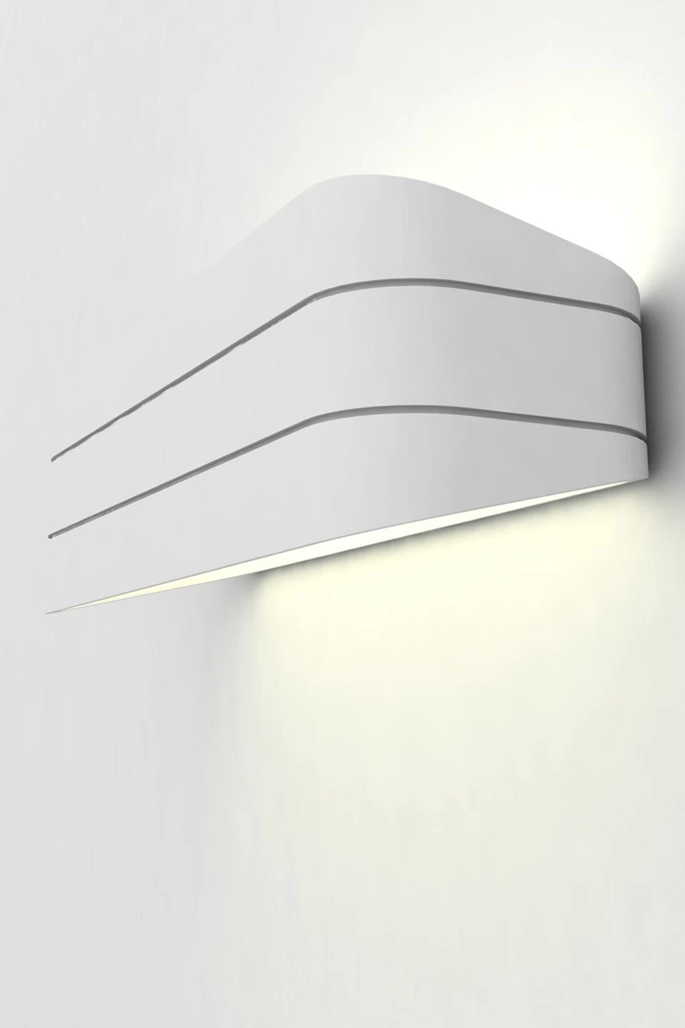 Applique Trocadéro 30 En Plâtre Naturel Blanc Bandeau Replié Strié 30cm 2 Applique Trocadéro 30 En Plâtre Naturel Blanc Bandeau Replié Strié 30cm – Image 2