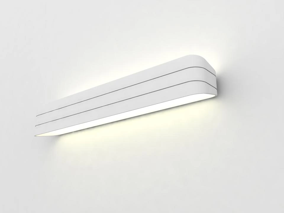 Applique Trocadéro 30 En Plâtre Naturel Blanc Bandeau Replié Strié 30cm 3 Applique Trocadéro 30 En Plâtre Naturel Blanc Bandeau Replié Strié 30cm – Image 3