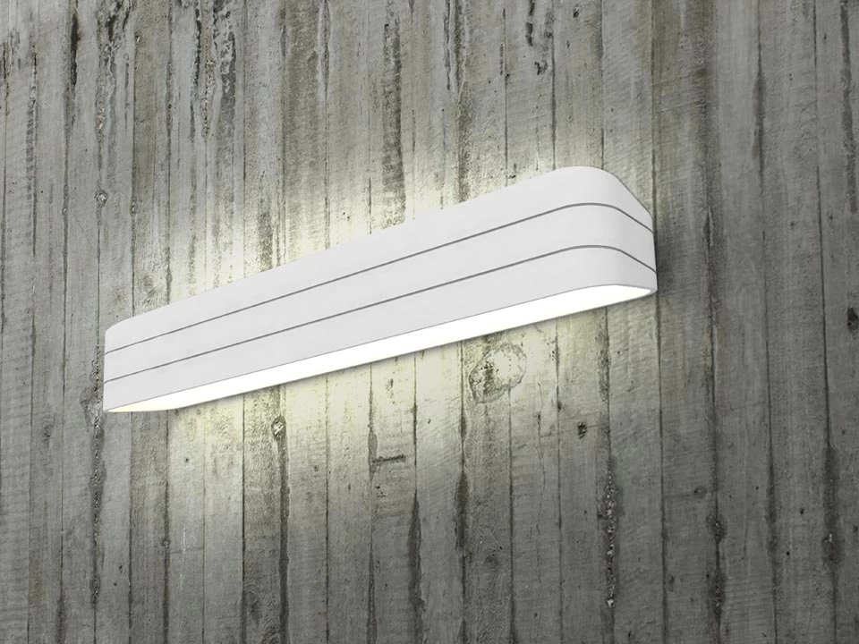 Applique Trocadéro 30 En Plâtre Naturel Blanc Bandeau Replié Strié 30cm 4 Applique Trocadéro 30 En Plâtre Naturel Blanc Bandeau Replié Strié 30cm – Image 4