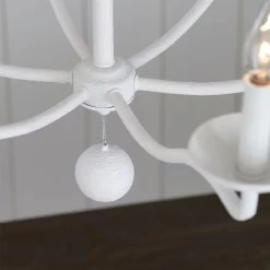 Lustre 6 Lumières Chandelier Blanc Annie -Lumière D'intérieur luminaire anglais classique 22100278 3R