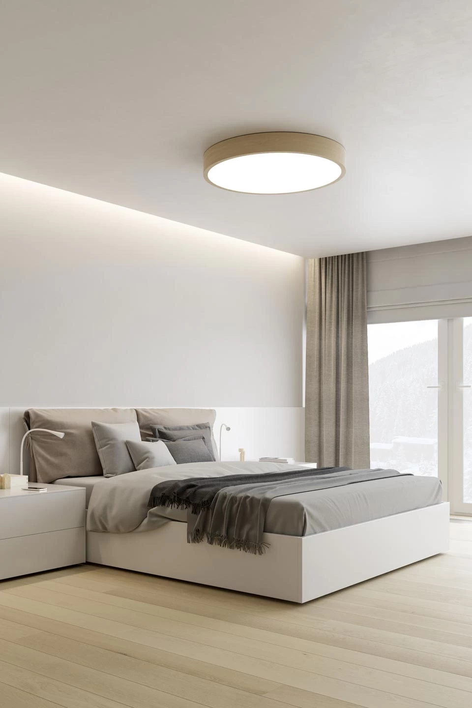 WoodLED Round Plafonnier Rond En Chêne 60cm 2 WoodLED Round Plafonnier Rond En Chêne 60cm – Image 2