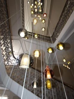 Suspension Goute D'eau En Verre Chromé Et Verre Satiné Circé -Lumière D'intérieur luminaire concept verre 17020215 2R