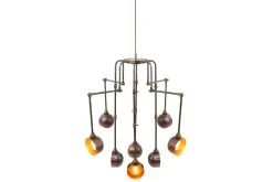 Lustre San Jose En Laiton Antique 6 Lustre San Jose En Laiton Antique -Lumière D'intérieur luminaire laiton industriel design 16030227 2R