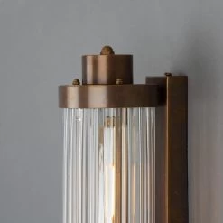 Louise Applique De Salle De Bain En Verre Ondulé -Lumière D'intérieur luminaire laiton industriel design 21100266 3R