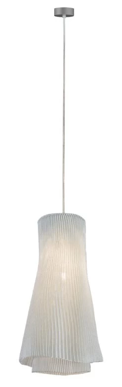 Tempo Andante Suspension Blanche évasée 8 Tempo Andante Suspension Blanche évasée -Lumière D'intérieur luminaire tissu bois verre 19110027 3R