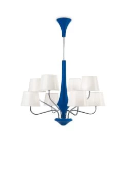 Lustre Bleu Conic Mate 8 Lumières