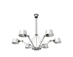 Lustre Bolt 6 Lumière Gris Clair Style Industriel