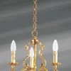 Lustre Bronze Louis XV Trois Lumières Doré