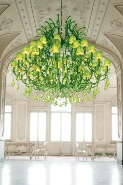 Lustre Cristal Couleur Verte