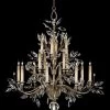 Lustre De Cristal En Bouquet Vieil Argent - Collection Crystal Laurel