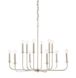 Lustre En Argent Antique Breck 12 Lumières