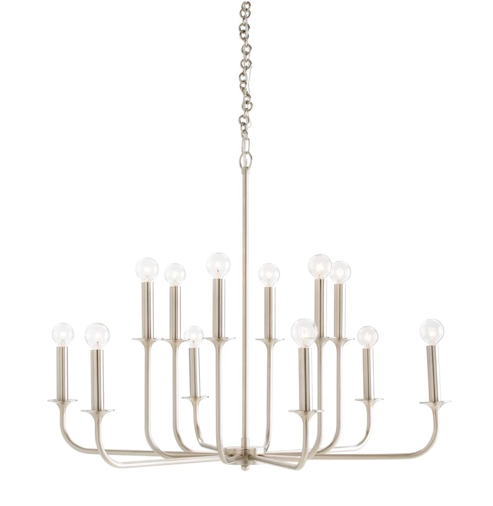 Lustre En Argent Antique Breck 12 Lumières 1 Lustre En Argent Antique Breck 12 Lumières