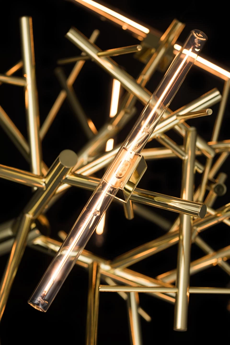 Linea Lustre Doré 5 Lumières 2 Linea Lustre Doré 5 Lumières – Image 2