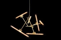 Linea Lustre Doré 5 Lumières 6 Linea Lustre Doré 5 Lumières -Lumière D'intérieur lustre ersa siro 21020101 2R