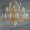 Lustre Hollandais Laiton Trente Lumières