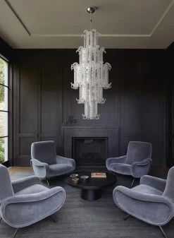 New Felci Lustre Art Déco En Cristal De Venise 18 Lumières -Lumière D'intérieur lustre venise murano excellence 21070176 3R