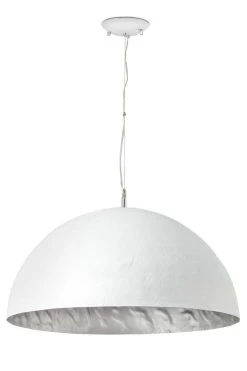 Magma P Suspension Grand Modèle Métal Blanc Intérieur Argent