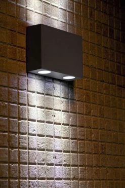 Marat 2 Applique Extérieur LED Miniature Aluminium Gris