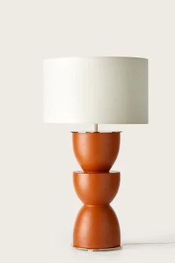 Metric Lampe De Table Avec Pied Forme Sablier En Céramique
