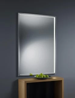 Miroir Lumineux 60x90cm Cadre En Acier Poli