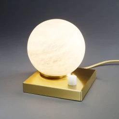 Moons Lampe De Table Boule En Marbre De Carrare