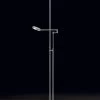 Nova Lampadaire Contemporain 2 Lumières Finition Aluminium Mat