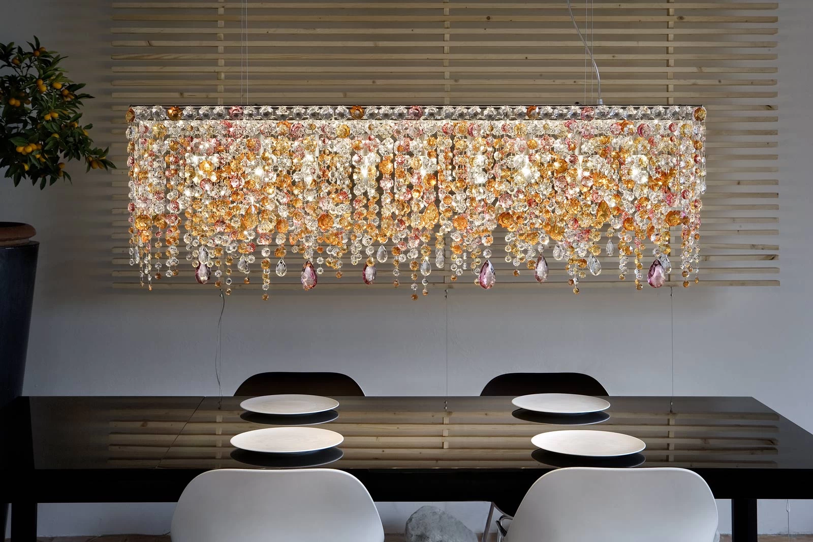 OTTOCENTO Lustre Rectangulaire Multicolore 1 OTTOCENTO Lustre Rectangulaire Multicolore