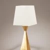 Pablo Petite Lampe De Table Pied Losange Et Finition Dorée