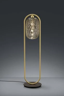 Petit Lampadaire Design En Verre Et Doré