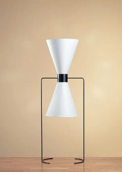 Petit Lampadaire Design Noir Et Blanc