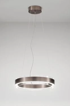 Phoenix Suspension Anneau De Verre Transparent Et Noir