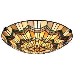 Plafonnier Art Déco En Verre Tiffany Alcott