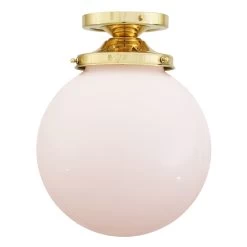 Plafonnier Boule En Verre Opale Yerevan