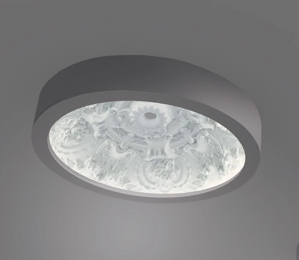 Plafonnier Coupole Grand Modèle Motif Classique En Relief 1 Plafonnier Coupole Grand Modèle Motif Classique En Relief