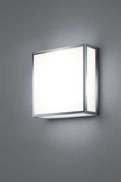 Plafonnier Ou Applique Carré En Acier Chromé IP40