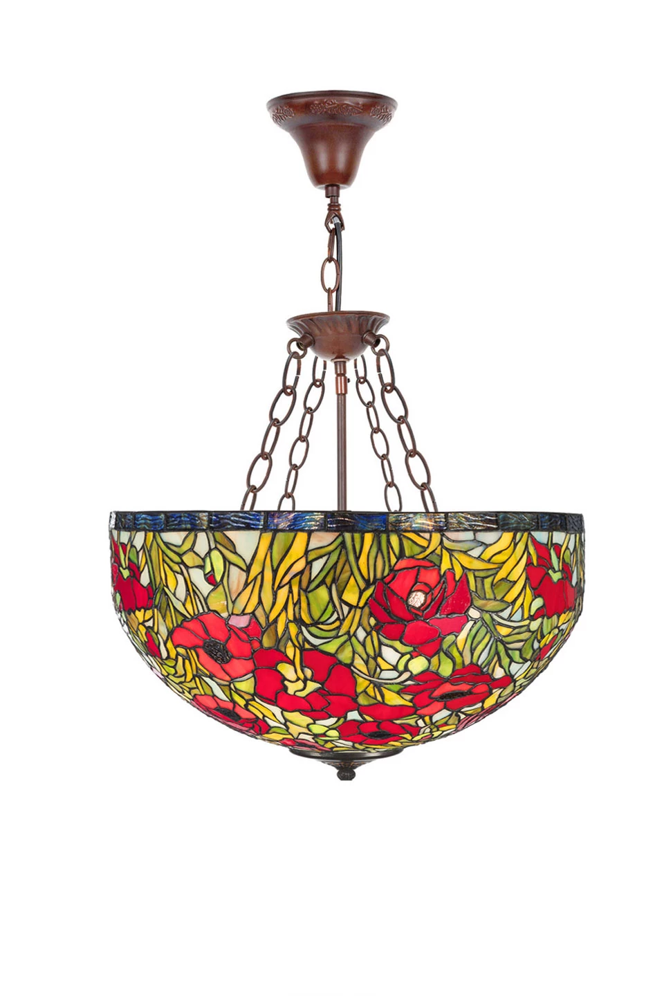 Plafonnier Tiffany Coquelicots 1 Plafonnier Tiffany Coquelicots