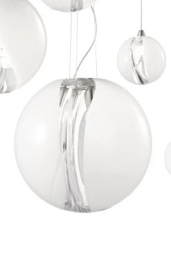 Poc Suspension En Verre De Murano Soufflé Bouche Diamètre 16cm
