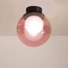 Pop Plafonnier Boule De Verre Rose