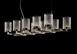 Quarzo Lustre Contemporain éclairage LED 10 Lumières