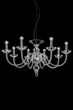 Sirius Lustre Transparent 8 Lumières