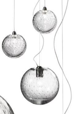 Suspension Bolle En Verre De Murano Transparent 25 Cm