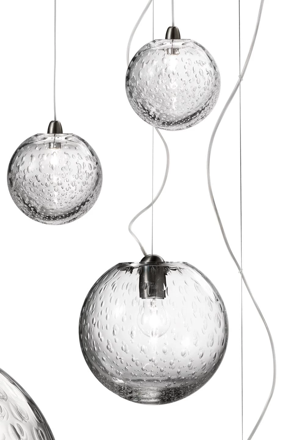 Suspension Bolle En Verre De Murano Transparent 25 Cm 1 Suspension Bolle En Verre De Murano Transparent 25 Cm