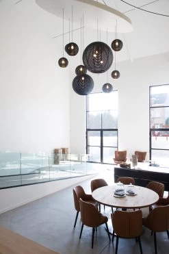 Suspension Boule En Rotin Noir 30cm -Lumière D'intérieur suspension design 18090219 2R